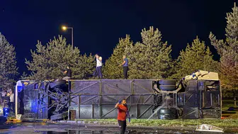 Kayseri'de otobüs ve yakıt tankeri çarpıştı, 39 yaralı