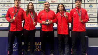 Erzincanlı milli sporcular Avrupa'nın bronz madalya sevincini paylaştı