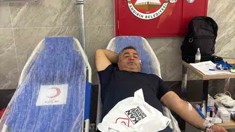 Andırınlı muhtarlar kan bağışı kampanyasında birlik oldu