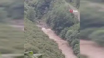 Giresun'da sel felaketinin anı cep telefonuyla görüntülendi