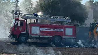Kırklareli'nde inşaat çalışmasında kıvılcımlar yangın çıkardı