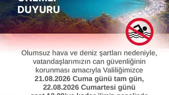 Zonguldak'ta deniz yasağı iki gün sürecek