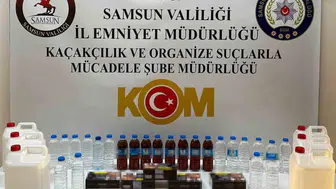 Samsun'da sahte içki ve makaron sigara operasyonu: 3 şüpheli yakalandı