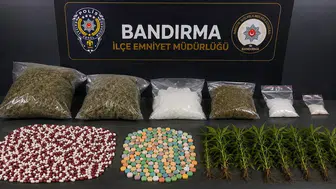 Bandırma'da uyuşturucu ile mücadelede 21 kilo madde ele geçirildi
