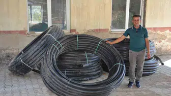 Antalya Büyükşehir Belediyesi'nden kırsal mahallelere sulama borusu desteği
