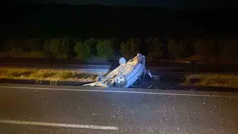 Bilecik’te alkollü sürücünün takla attığı kazada bir kişi yaralandı