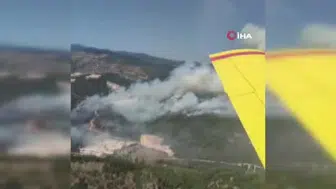 Balıkesir'deki yangına hava ve kara ekipleriyle geniş çaplı müdahale