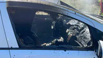 Sinop'ta otomobil yangını, otluk alanı tehlikeye soktu