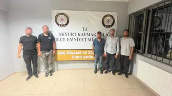 Akyurt'ta polisten kaçmaya çalışan 5 şüpheli yakalandı