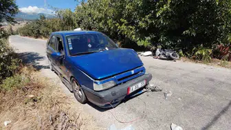 Mudurnu'da motosiklet kazasında sürücü yaralandı
