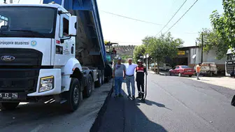 Sarıgöl yeni sanayi sitesindeki asfalt çalışmaları sona eriyor