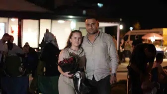 Düzce'de açık hava sinemasında unutulmaz evlilik teklifi