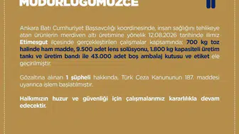 Etimesgut'ta merdiven altı üretime operasyon düzenlendi: 1 gözaltı