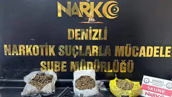 Denizli'de uyuşturucu operasyonu: 3 kilo 25 gram skunk ele geçirildi
