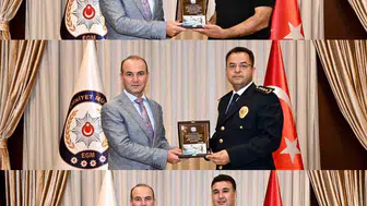 Denizli emniyetinde terfi töreni: Beş müdür yardımcısı 1. sınıf emniyet müdürü oldu