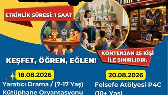 Aydın kütüphanesinde 4 gün boyunca çocuklar için çeşitli etkinlikler