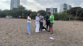 Mersin'de deniz kaplumbağası yavruları yuvadan çıkışını gerçekleştiriyor