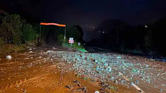 Giresun'da aşırı yağışlar kara yolunu kapattı
