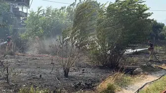 Antakya'da bahçedeki yangın hızla kontrol altına alındı