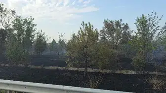 Havsa'da anız yangını trafiği olumsuz etkiledi