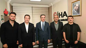 Vali Aydın Baruş, İHA Erzurum Bölge Müdürlüğü'nü ziyaret etti