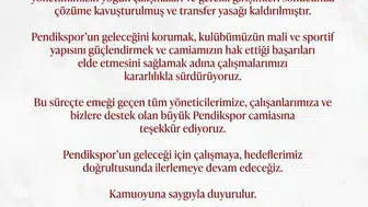 Pendikspor transfer yasağını kaldırarak yeni bir sayfa açtı