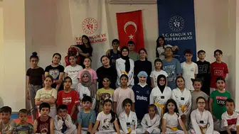 Bilecik'te yaz spor okullarında tekvando heyecanı devam ediyor