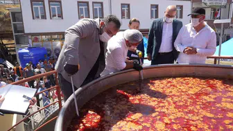 Kelkit'te rekor denemesi: 6 bin 840 litre kuru fasulye pişirildi