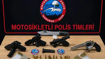 Karabük'te şüpheli araçta ruhsatsız silahlar bulundu