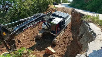 Gümüşova'daki heyelan bölgesinde güvenlik önlemleri alınıyor