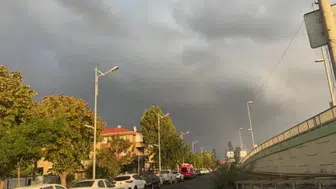 İstanbul'da yağmur öncesi gökkuşağı manzarası etkileyici
