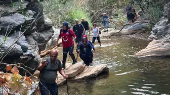 Turgutlu’da doğa severler, kanyonda yürüyüşle buluştu