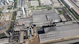 Samsun'da demir çelik fabrikasında meydana gelen patlama anı güvenlik kamerasında