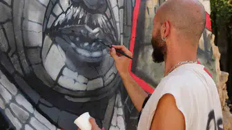 Grafiti sanatçısı Ferhat Gümüş, Erdoğan’a özel eser yarattı