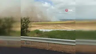 Silivri'de tarlada çıkan yangın geniş alana yayıldı