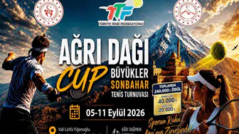 Ağrı'da tenis tutkunları buluşacak: 180 sporcu Ağrı Dağı Cup için hazırlanıyor