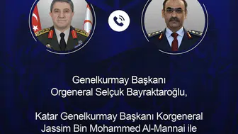 Genelkurmay Başkanı bayraktaroğlu, katarlı mevkidaşı ile ikili ilişkileri değerlendirdi