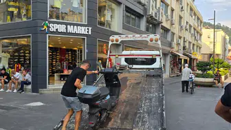 Marmaris çarşısında motosiklet denetimleri yoğunlaşıyor