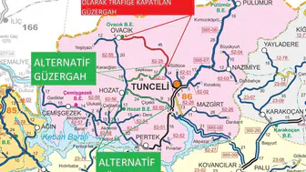 Tunceli-Ovacık yolunda araç trafiği 2 gün boyunca durdurulacak