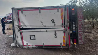Adıyaman'da kamyonun devrilmesi sonucu bir kişi yaralandı
