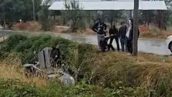 Bolu'da yağış kazası: otomobil sulama kanalına düştü, 1 yaralı