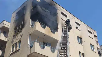 Yangın paniği sırasında hamile kediyi itfaiye kurtardı