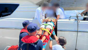 Fethiye açıklarında yaralanan vatandaşa tıbbi müdahale
