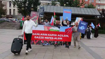Erzurum’da sağlık çalışanlarından Gazze’ye destek yürüyüşü