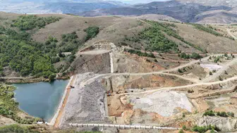 Bayburt'ta petekli göletin inşaatı hızla ilerliyor