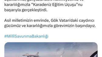 Karadeniz'de F-16'lar eğitim uçuşu gerçekleştirdi