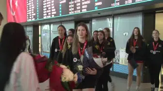 Dünya ikincisi Türkiye U17 Kız Voleybol Milli Takımı yurda döndü