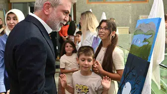 Küçük sanatçılar yaz tatilinde hayallerini resmetti
