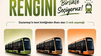 Gaziantep'te yeni tramvayların renkleri vatandaşların oylarıyla belirlenecek