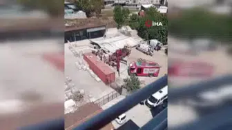 Sultanbeyli'de çelik çatı çöktü: Bir işçi ağır yaralı